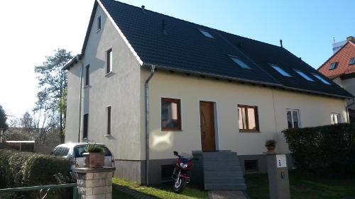 Doppelhaushälfte in Leipzig - Straßenansicht